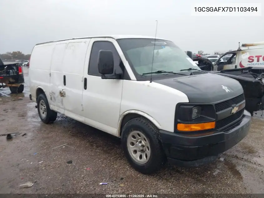 1GCSGAFX7D1103494 2013 Chevrolet Express 1500 Work Van