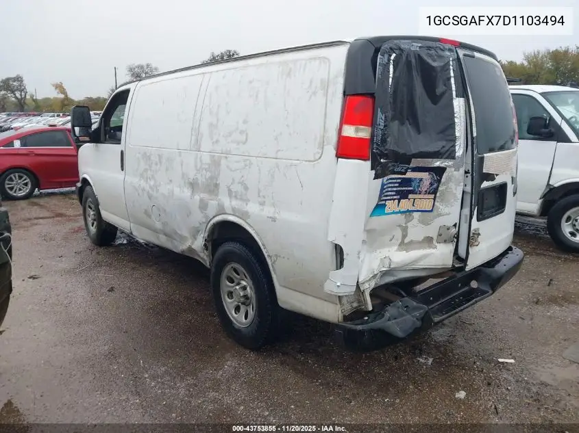 1GCSGAFX7D1103494 2013 Chevrolet Express 1500 Work Van