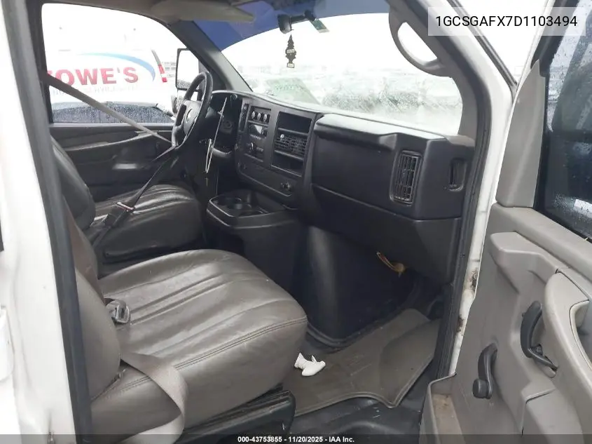 1GCSGAFX7D1103494 2013 Chevrolet Express 1500 Work Van