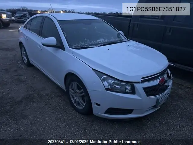 1G1PC5SB6E7351827 2014 Chevrolet Cruze Lt Turbo
