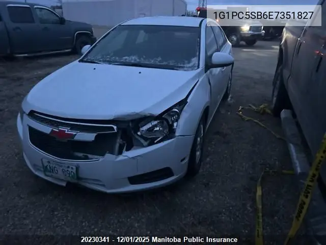 1G1PC5SB6E7351827 2014 Chevrolet Cruze Lt Turbo