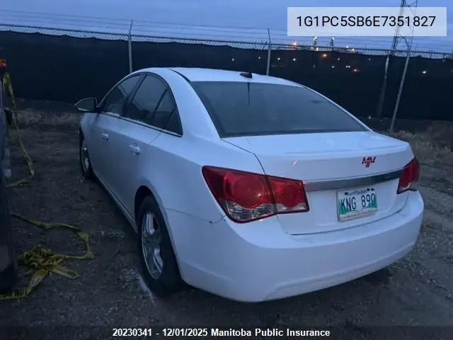 1G1PC5SB6E7351827 2014 Chevrolet Cruze Lt Turbo
