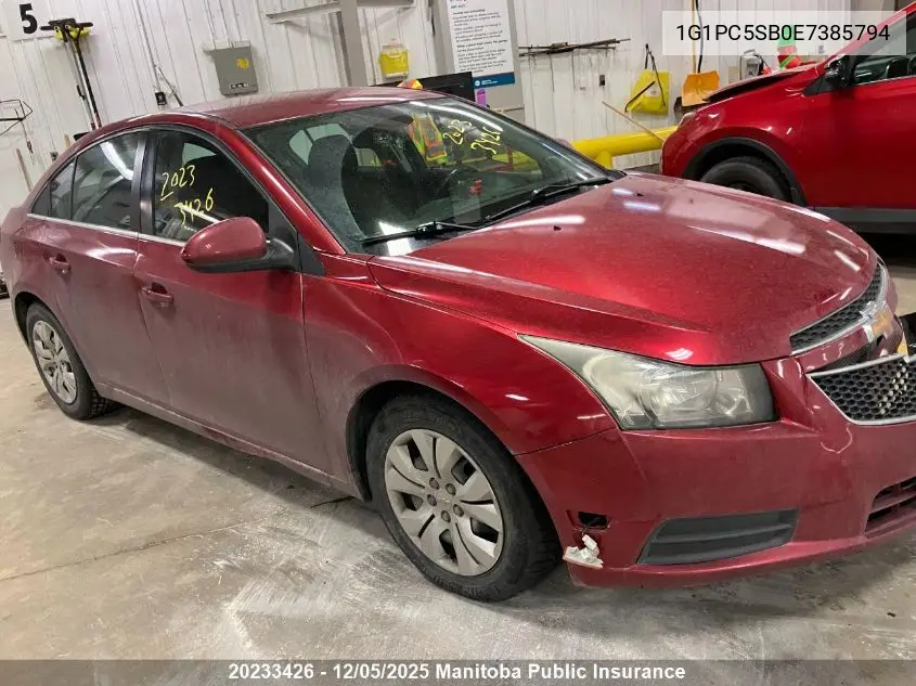 1G1PC5SB0E7385794 2014 Chevrolet Cruze Lt Turbo