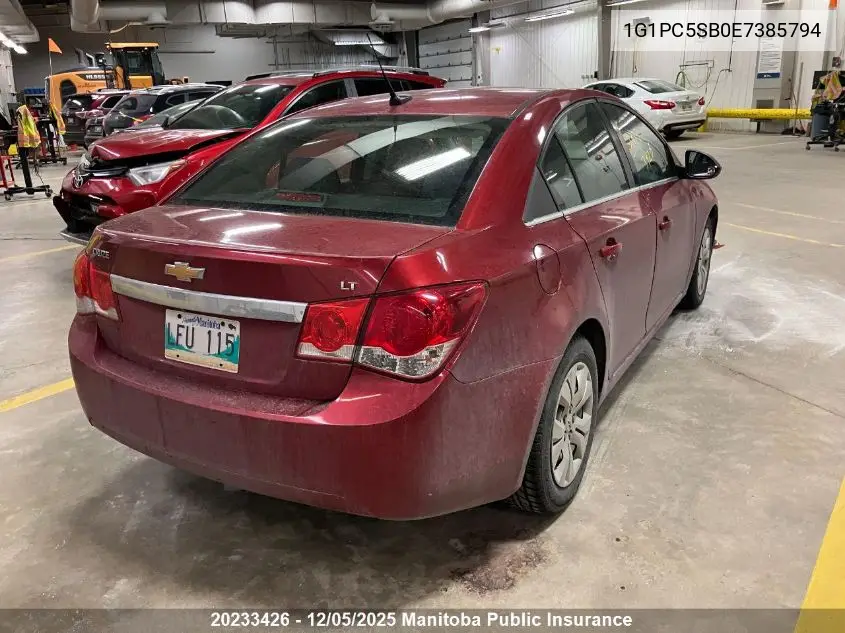 1G1PC5SB0E7385794 2014 Chevrolet Cruze Lt Turbo