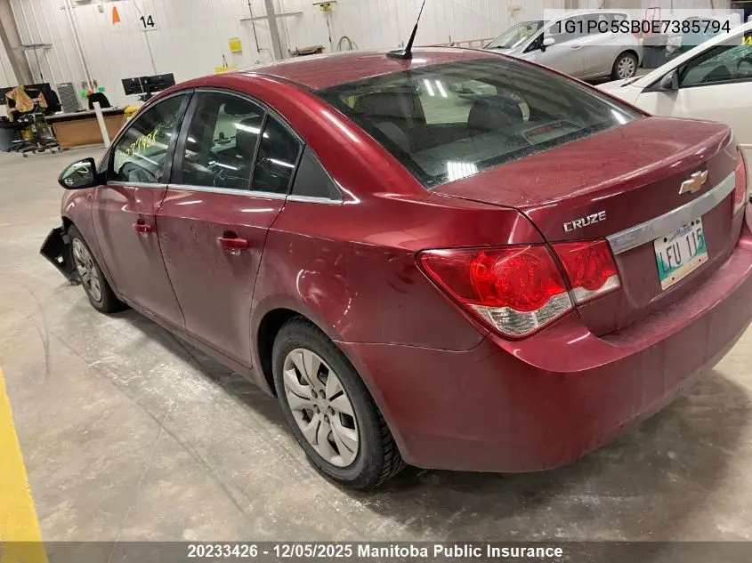 1G1PC5SB0E7385794 2014 Chevrolet Cruze Lt Turbo