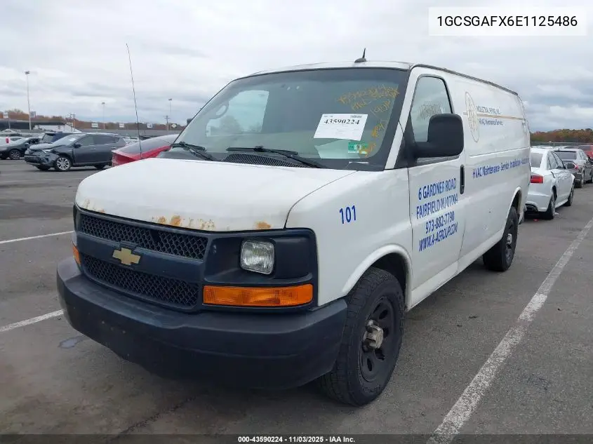 1GCSGAFX6E1125486 2014 Chevrolet Express 1500 Work Van