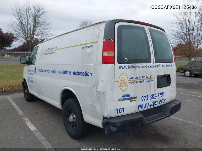 1GCSGAFX6E1125486 2014 Chevrolet Express 1500 Work Van