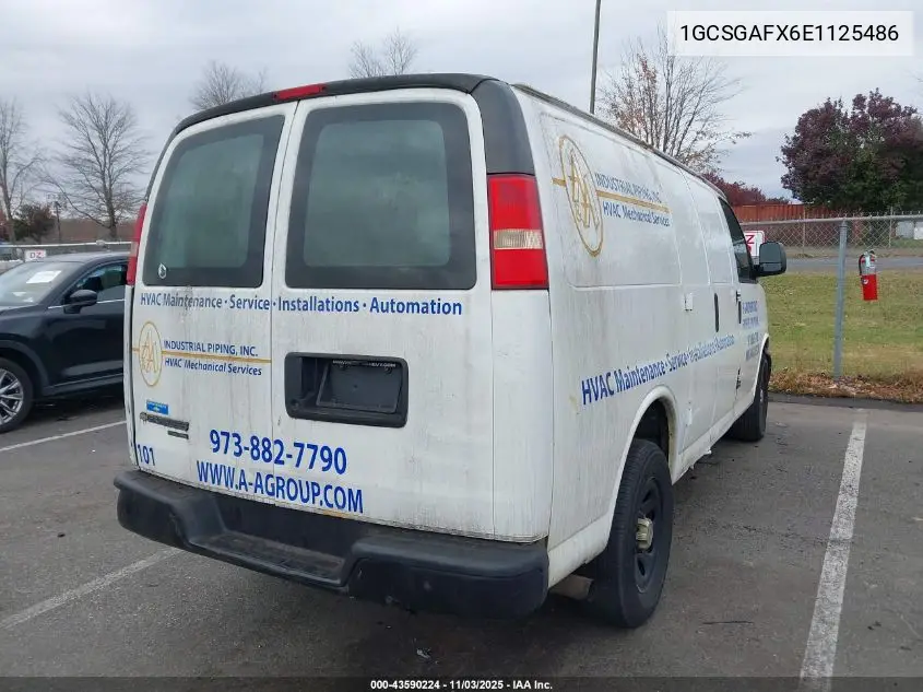 1GCSGAFX6E1125486 2014 Chevrolet Express 1500 Work Van