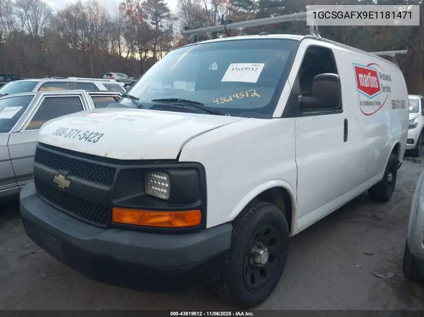 1GCSGAFX9E1181471 2014 Chevrolet Express 1500 Work Van