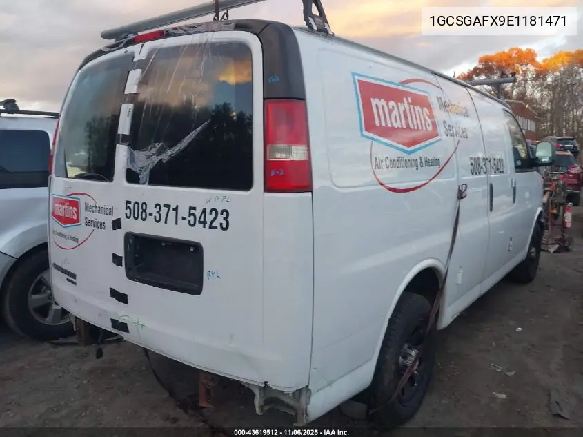 1GCSGAFX9E1181471 2014 Chevrolet Express 1500 Work Van