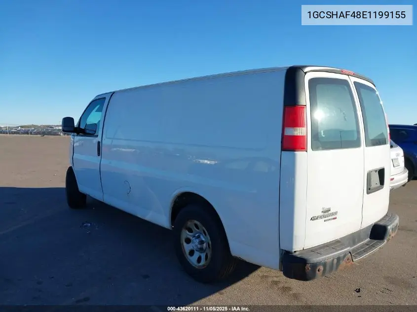 1GCSHAF48E1199155 2014 Chevrolet Express 1500 Work Van