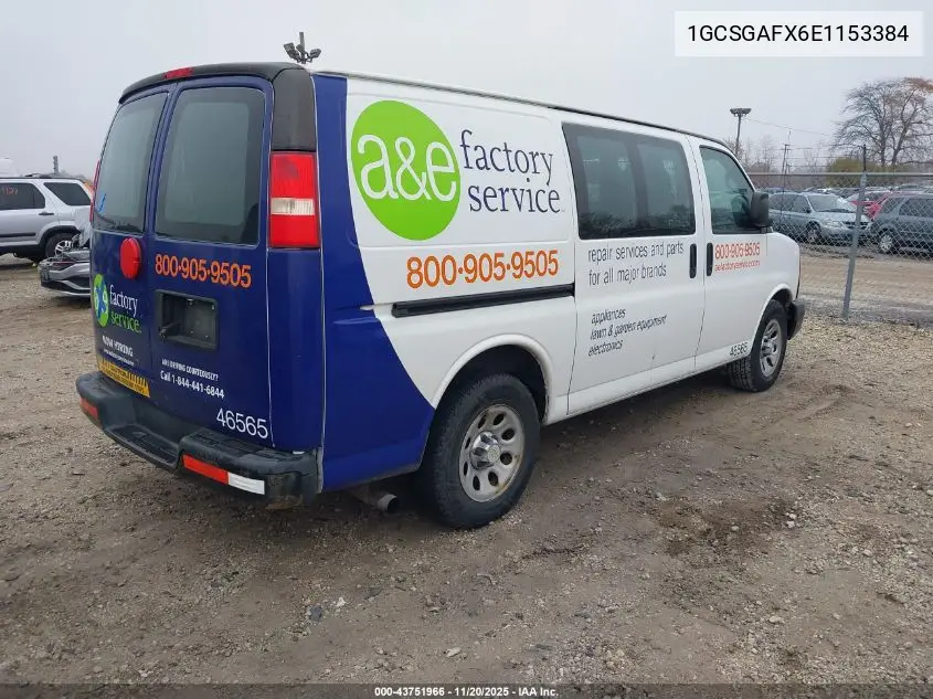 1GCSGAFX6E1153384 2014 Chevrolet Express 1500 Work Van