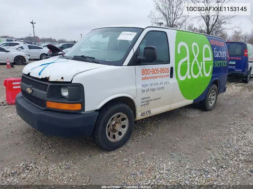 1GCSGAFXXE1153145 2014 Chevrolet Express 1500 Work Van
