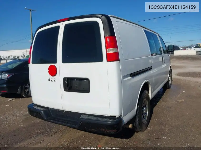 1GCSGAFX4E1154159 2014 Chevrolet Express 1500 Work Van