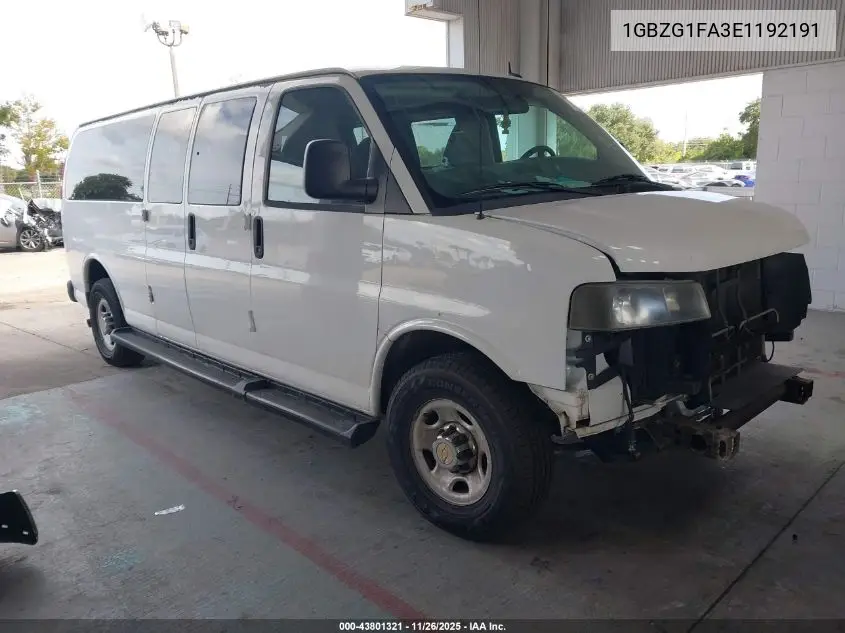 1GBZG1FA3E1192191 2014 Chevrolet Express 3500 Lt