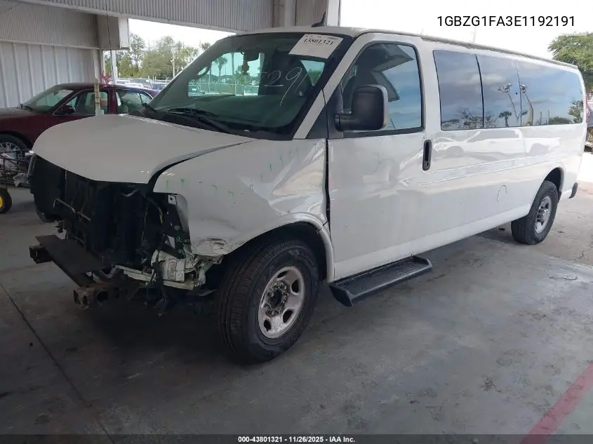 1GBZG1FA3E1192191 2014 Chevrolet Express 3500 Lt