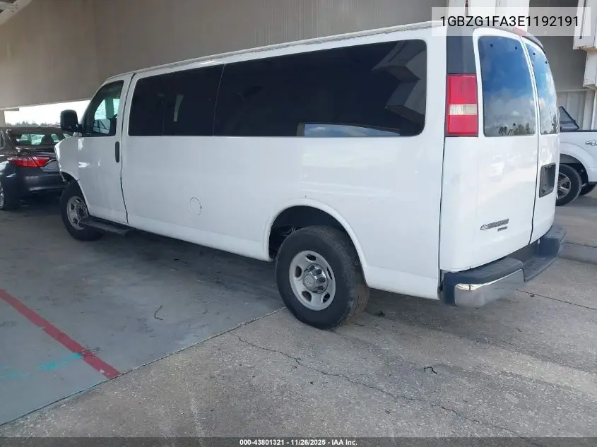 1GBZG1FA3E1192191 2014 Chevrolet Express 3500 Lt