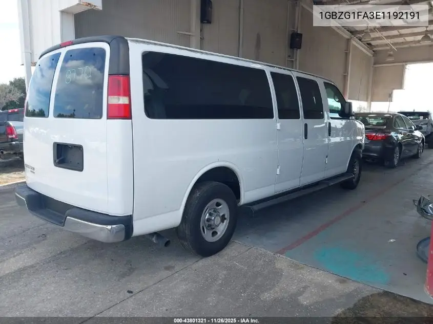 1GBZG1FA3E1192191 2014 Chevrolet Express 3500 Lt