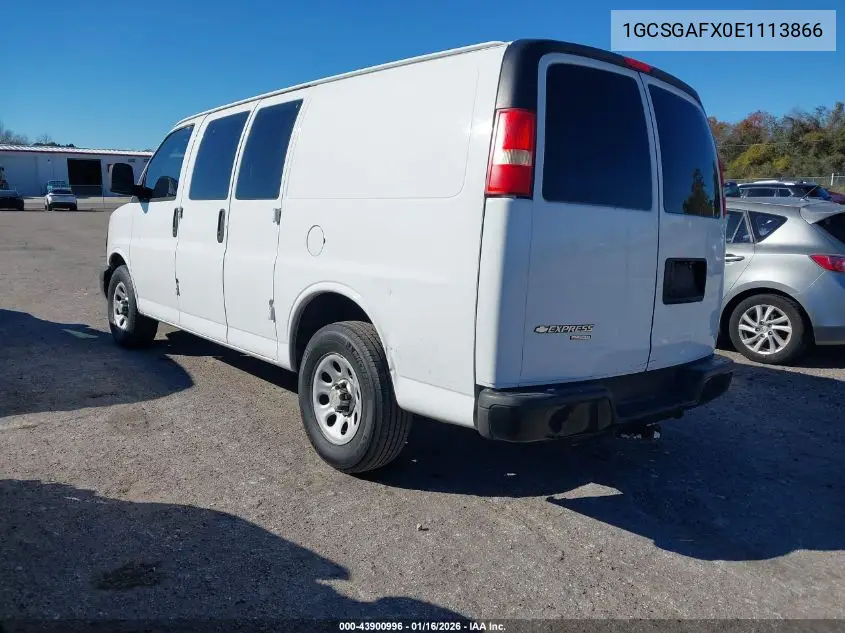 1GCSGAFX0E1113866 2014 Chevrolet Express 1500 Work Van