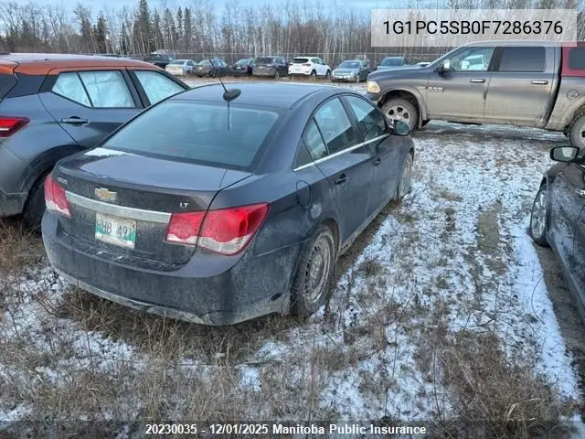 1G1PC5SB0F7286376 2015 Chevrolet Cruze Lt Turbo