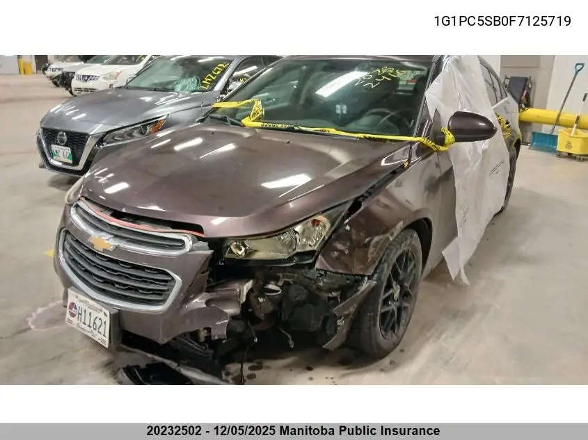 1G1PC5SB0F7125719 2015 Chevrolet Cruze Lt Turbo