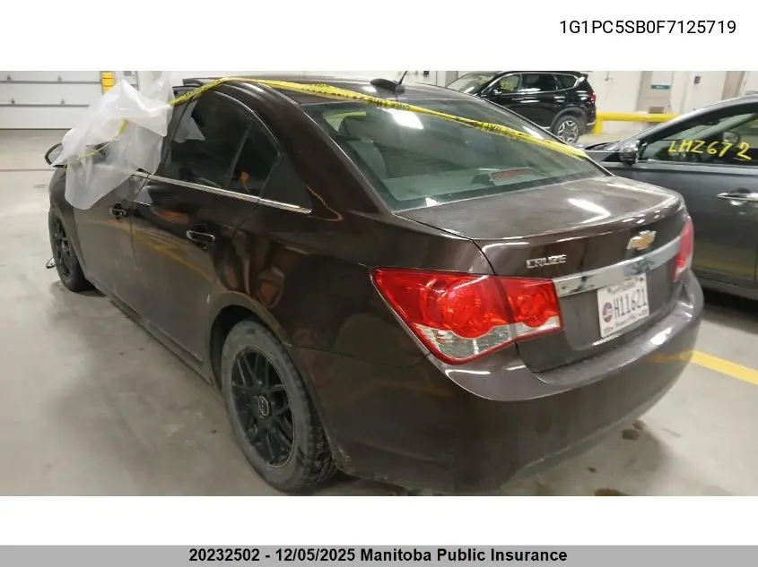 1G1PC5SB0F7125719 2015 Chevrolet Cruze Lt Turbo