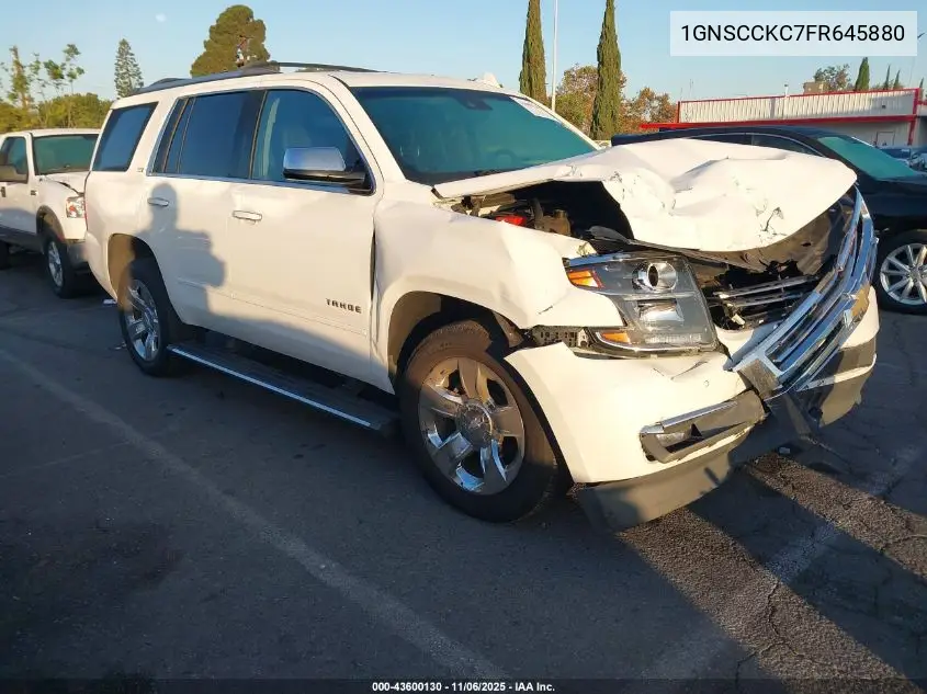 1GNSCCKC7FR645880 2015 Chevrolet Tahoe Ltz