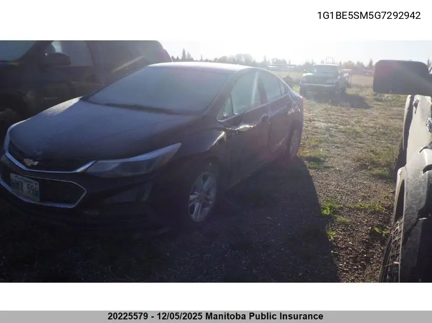 1G1BE5SM5G7292942 2016 Chevrolet Cruze Lt Turbo