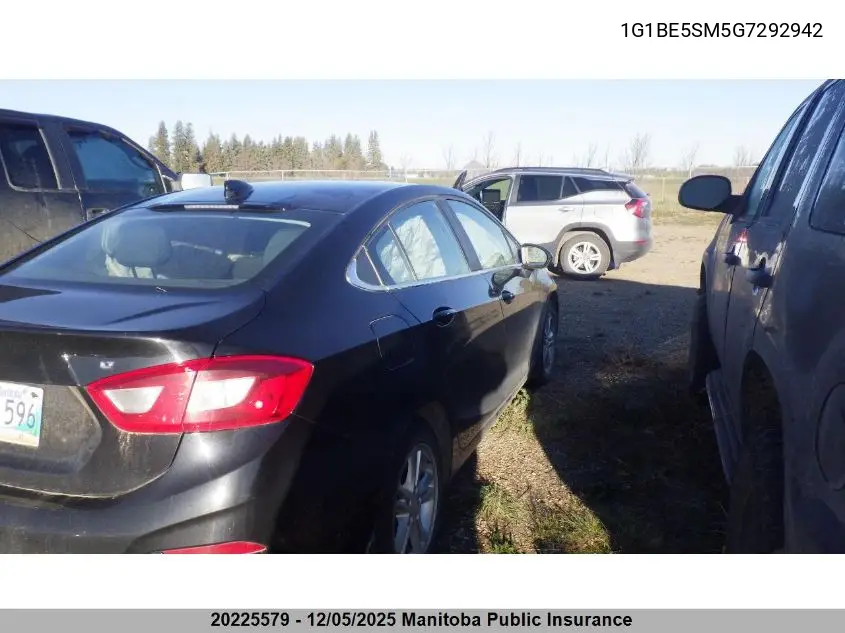 1G1BE5SM5G7292942 2016 Chevrolet Cruze Lt Turbo