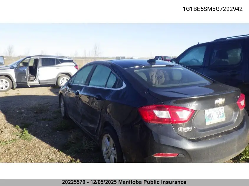 1G1BE5SM5G7292942 2016 Chevrolet Cruze Lt Turbo