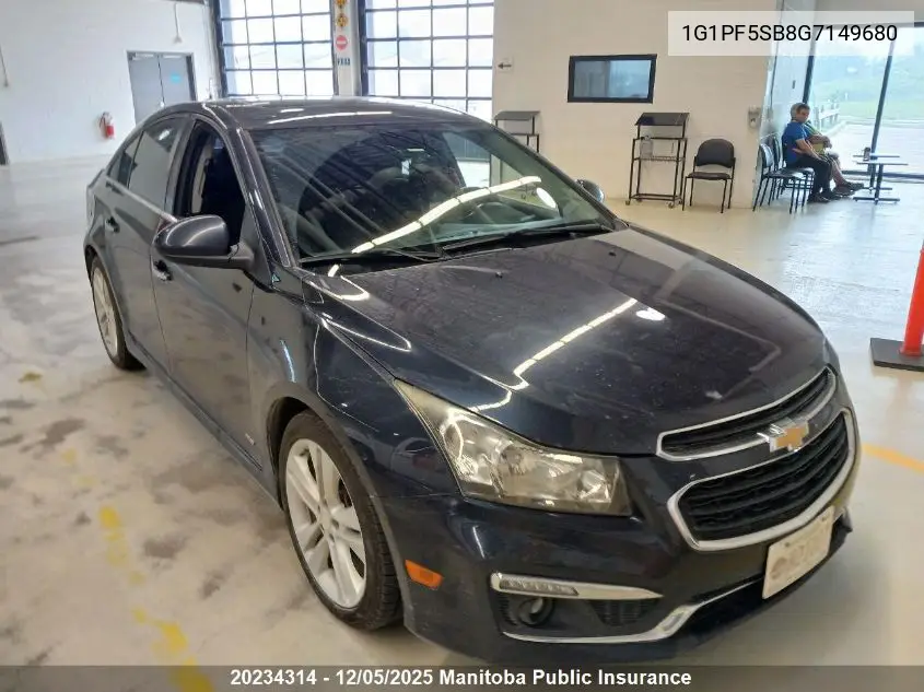 1G1PF5SB8G7149680 2016 Chevrolet Cruze Lt Turbo