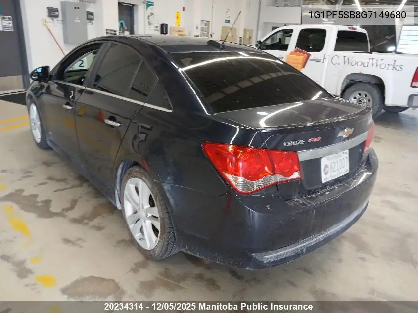 1G1PF5SB8G7149680 2016 Chevrolet Cruze Lt Turbo