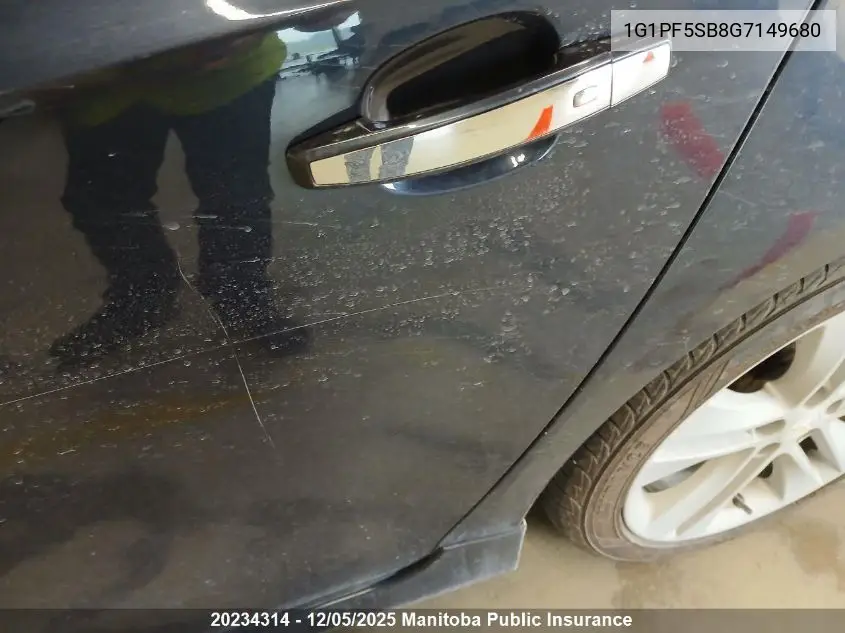 1G1PF5SB8G7149680 2016 Chevrolet Cruze Lt Turbo