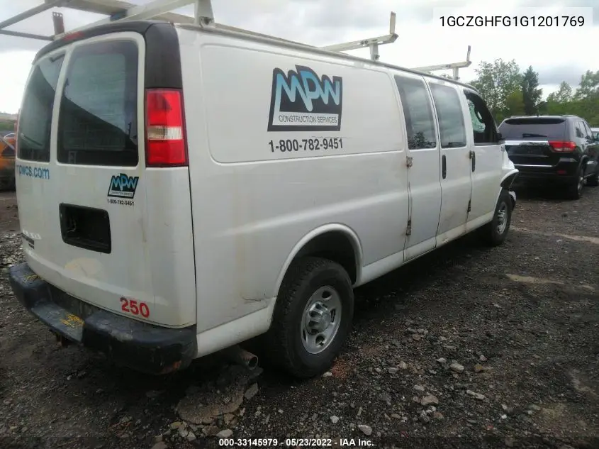 1GCZGHFG1G1201769 2016 Chevrolet Express 3500 Work Van