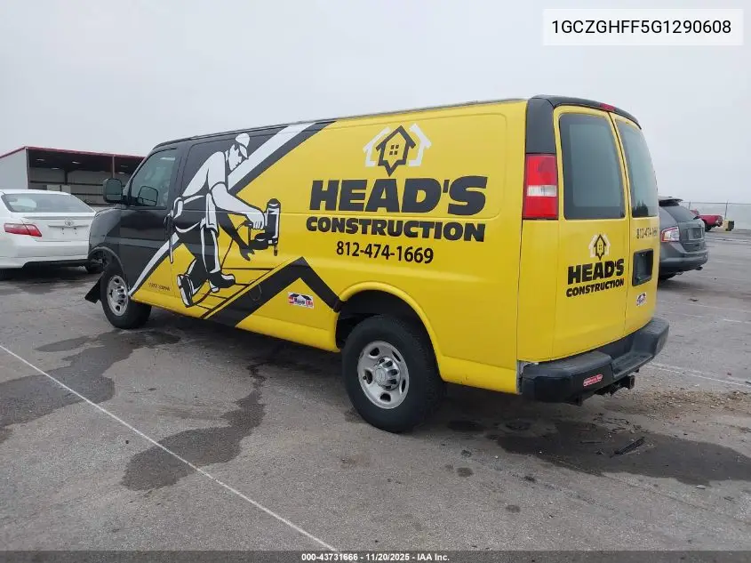 1GCZGHFF5G1290608 2016 Chevrolet Express 3500 Work Van