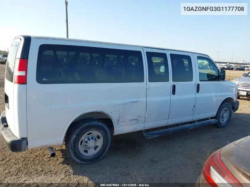 1GAZGNFG3G1177708 2016 Chevrolet Express 3500 Ls