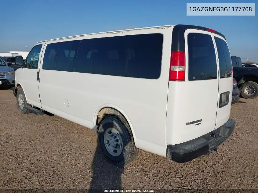 1GAZGNFG3G1177708 2016 Chevrolet Express 3500 Ls