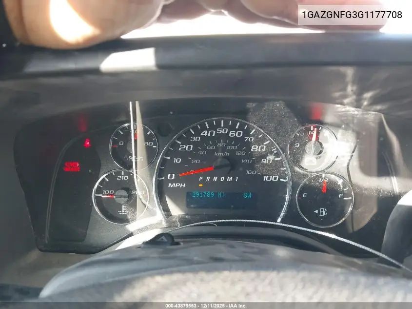 1GAZGNFG3G1177708 2016 Chevrolet Express 3500 Ls