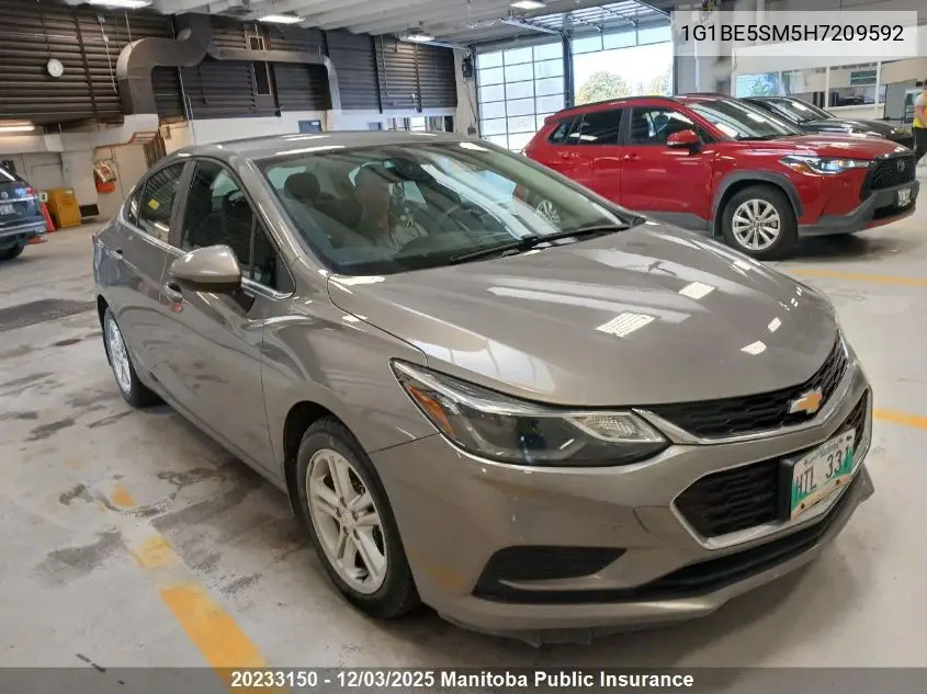 1G1BE5SM5H7209592 2017 Chevrolet Cruze Lt Turbo