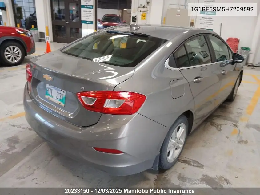 1G1BE5SM5H7209592 2017 Chevrolet Cruze Lt Turbo