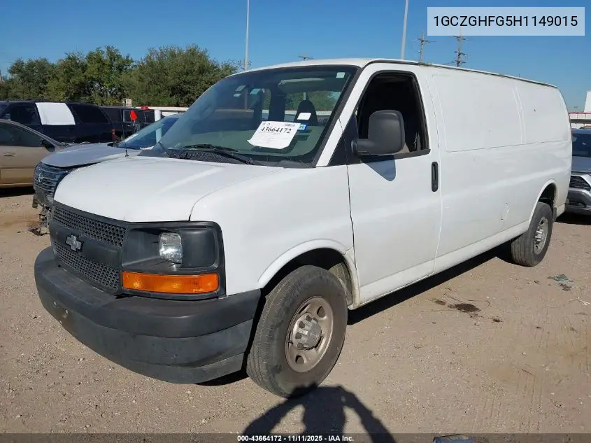 1GCZGHFG5H1149015 2017 Chevrolet Express 3500 Work Van