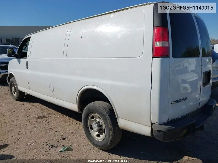 1GCZGHFG5H1149015 2017 Chevrolet Express 3500 Work Van