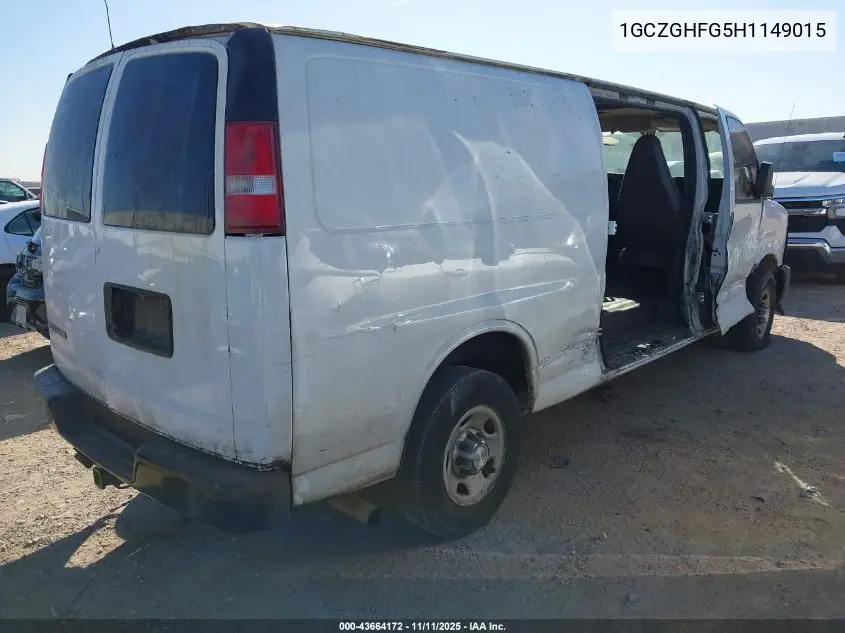1GCZGHFG5H1149015 2017 Chevrolet Express 3500 Work Van
