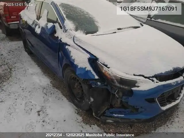 1G1BF5SM9J7167091 2018 Chevrolet Cruze Premier Turbo