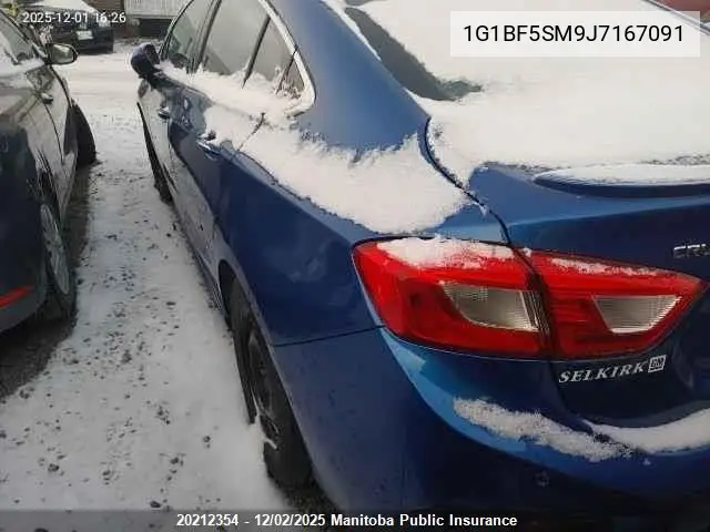 1G1BF5SM9J7167091 2018 Chevrolet Cruze Premier Turbo