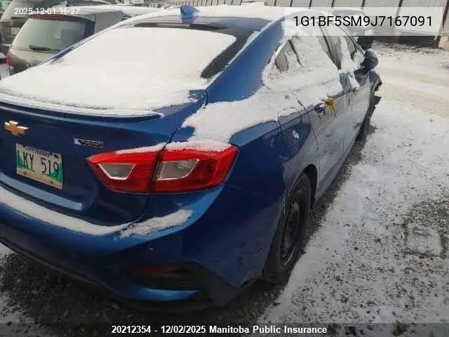 1G1BF5SM9J7167091 2018 Chevrolet Cruze Premier Turbo
