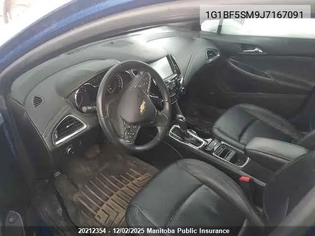 1G1BF5SM9J7167091 2018 Chevrolet Cruze Premier Turbo