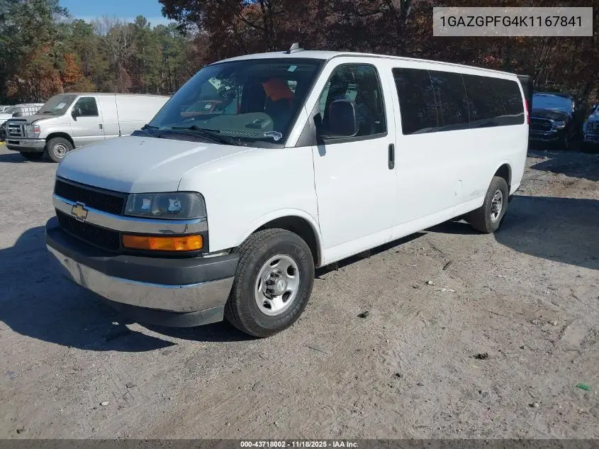 1GAZGPFG4K1167841 2019 Chevrolet Express 3500 Lt