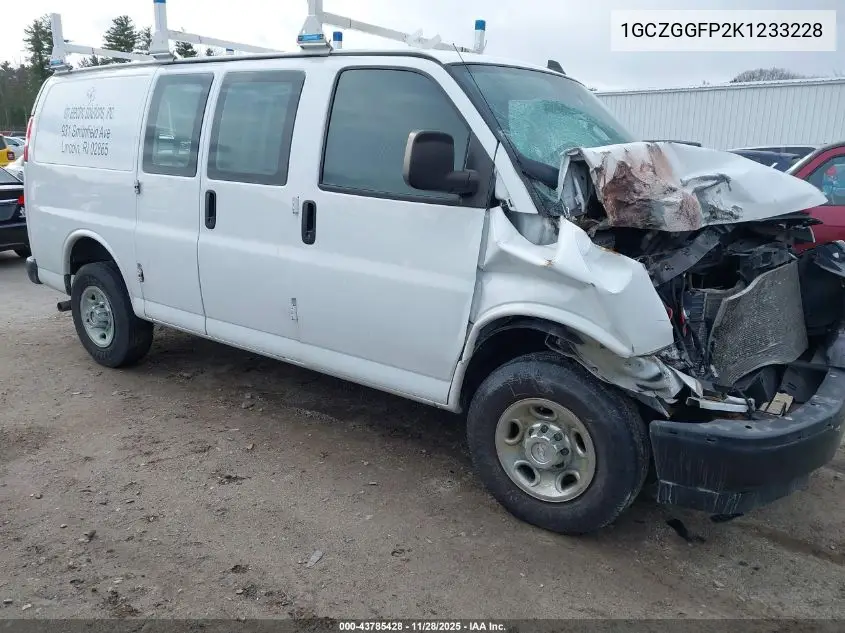 1GCZGGFP2K1233228 2019 Chevrolet Express 3500 Work Van