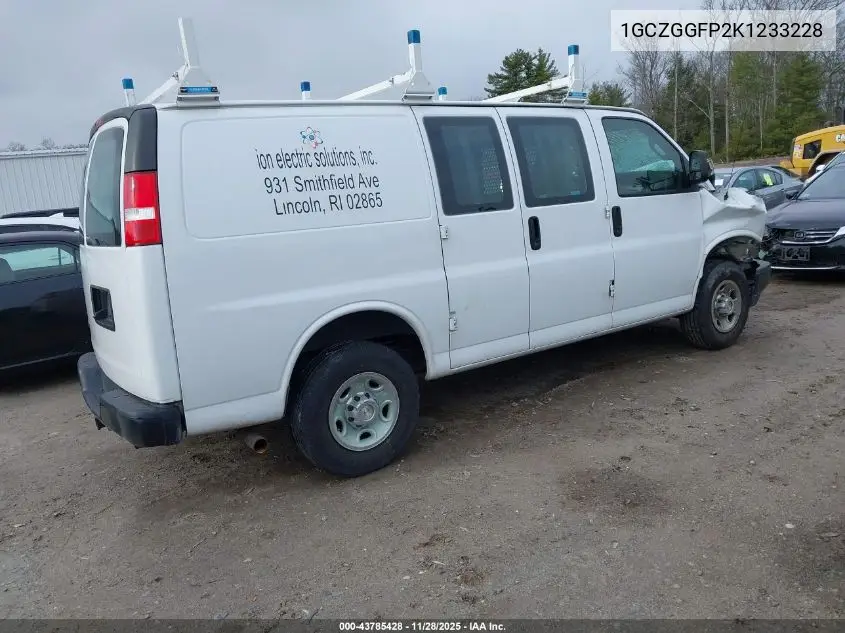 1GCZGGFP2K1233228 2019 Chevrolet Express 3500 Work Van